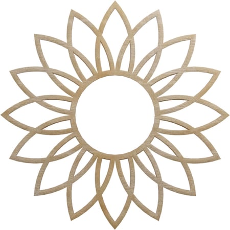 Ekena Millwork Daisy Wood Fretwork Pierced Ceiling Medallion, Birch, 20"OD x 7"ID x 3/8"T CMWP20X20X0375DABI